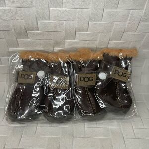 WINSOON Dog Australia Boots‎ Pet Antiskid Skidproof Sneakers Size 5 Brown